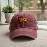 Embroidered Custom Gameday Pennant Hat, Vintage College Football Cap, Varsity Style Baseball Cap, Personalized Team Name Hat, Gift for Him