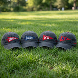 Embroidered Custom Team Baseball Cap, Hat for Game Day Fans, Game Day Apparel, Sports Team Hat, Team Mascot Script Embroidered Cap