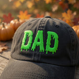 Custom Halloween Family Hat, Personalized Melting Font Cap, Custom Name Spooky Hat, Matching Halloween Group Cap, Embroidered Fall Hat