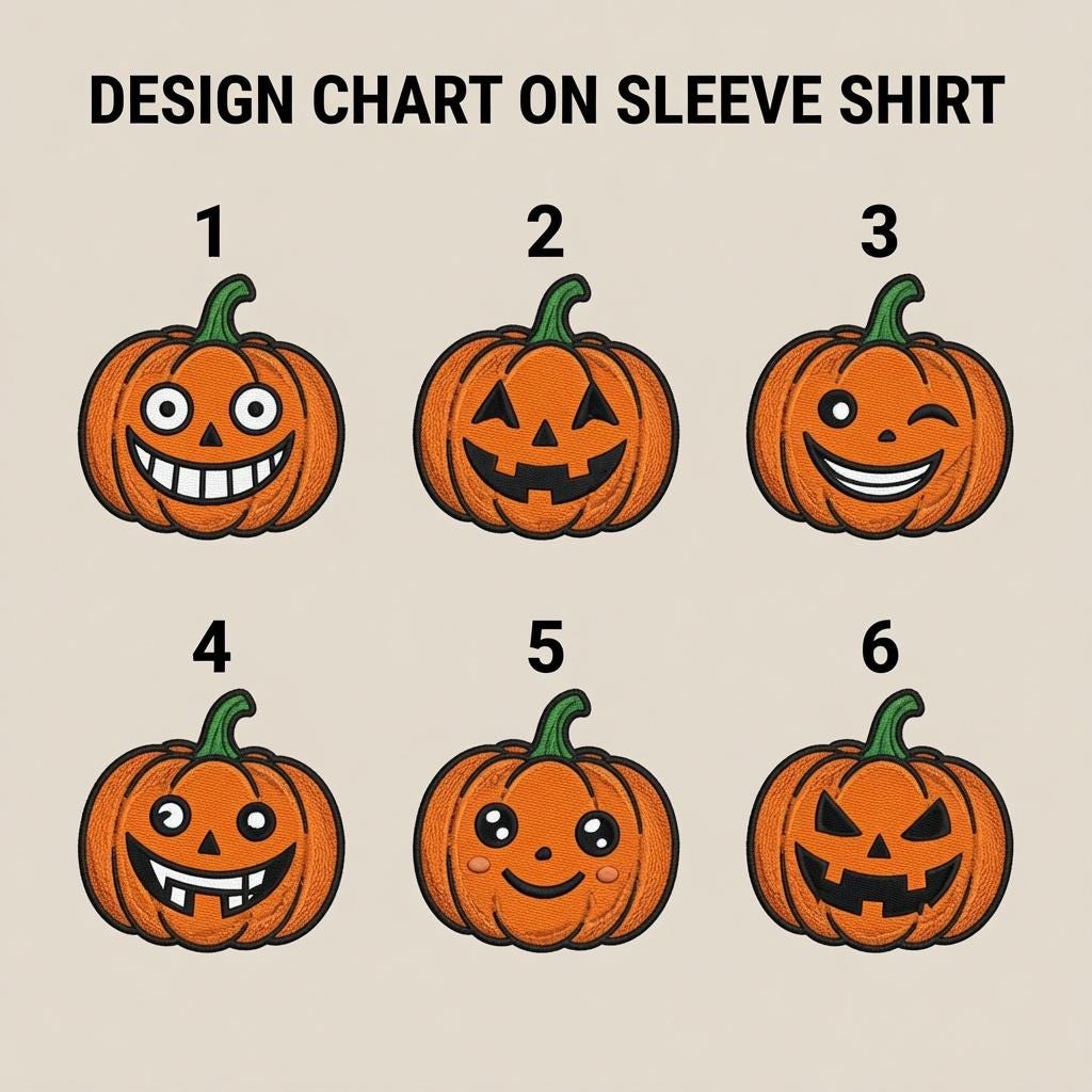 Cute Pumpkin Face Embroidered Hat - Spooky Halloween Jack-o'-Lantern Cap