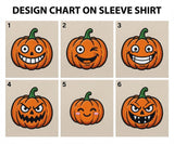 Custom Spooky Expression Pumpkin Hat - Halloween Jack-o'-Lantern Dad Cap
