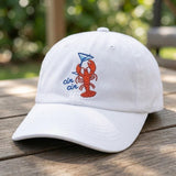 Custom Name Lobster Martini Embroidered Hat, Personalized Cin Cin Baseball Cap, Summer Beach Bachelorette Party Hat, Custom Embroidered Gift