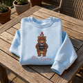 Custom Teacher Embroidered Sweatshirt, Personalized Bear Cute School Staff Crewneck