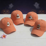 Reading Ghost Embroidered Hat, Halloween Book Lover Baseball Cap, Spooky Reader Gift