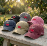 Custom Cherry Hat, Personalized Name Cap, Embroidered Cherry Dad Hat, Cute Fruit Hat, Custom Side Name Cap, Cherry Gift For Her
