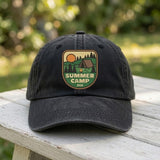 Summer Camp 2026 Embroidered Hat, Vintage Camping Baseball Cap, Outdoor Adventure Gift