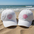 Custom Seashell Embroidered Baseball Cap, Nautical Beach Hat, Ocean Lover Gift