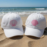 Custom Seashell Embroidered Baseball Cap, Nautical Beach Hat, Ocean Lover Gift