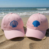 Custom Seashell Embroidered Baseball Cap, Nautical Beach Hat, Ocean Lover Gift