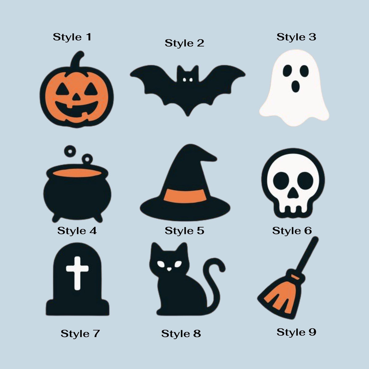 Custom Halloween Embroidered Hat, Cute Ghost Pumpkin Bat Witch Cat Skull White Baseball Cap, Personalized Spooky Season Dad Hat Gift
