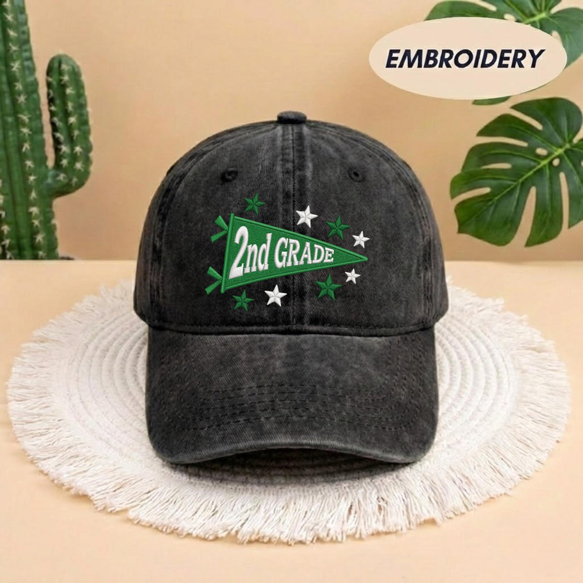 Embroidered 2nd Grade Teacher Hat - Cute Back to School Elementary Cap