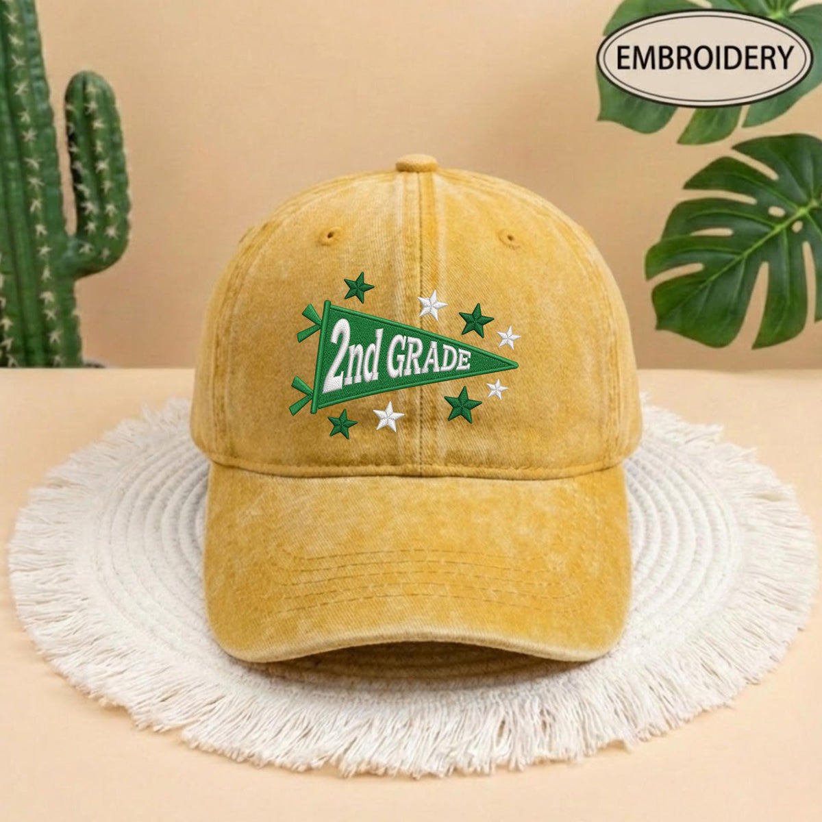 Embroidered 2nd Grade Teacher Hat - Cute Back to School Elementary Cap