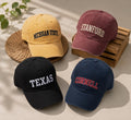 Custom State Pride Embroidered Hat - Personalized City & Location Washed Cap