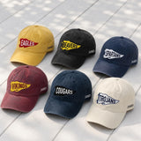 Custom Mascot Name Sports Embroidered Hat - School Spirit Team Cap