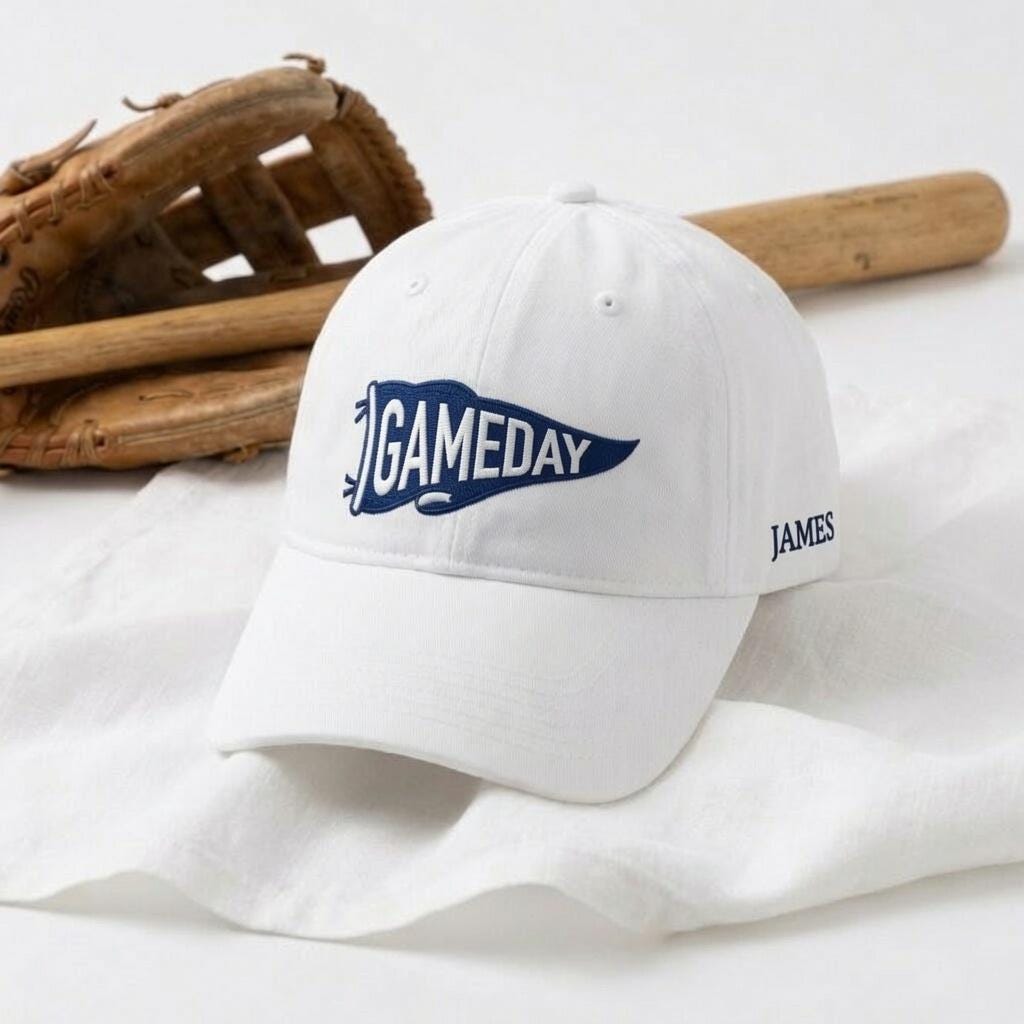 Custom Gameday Pennant Embroidered Hat - Tailgate & Stadium Fan Sports Cap