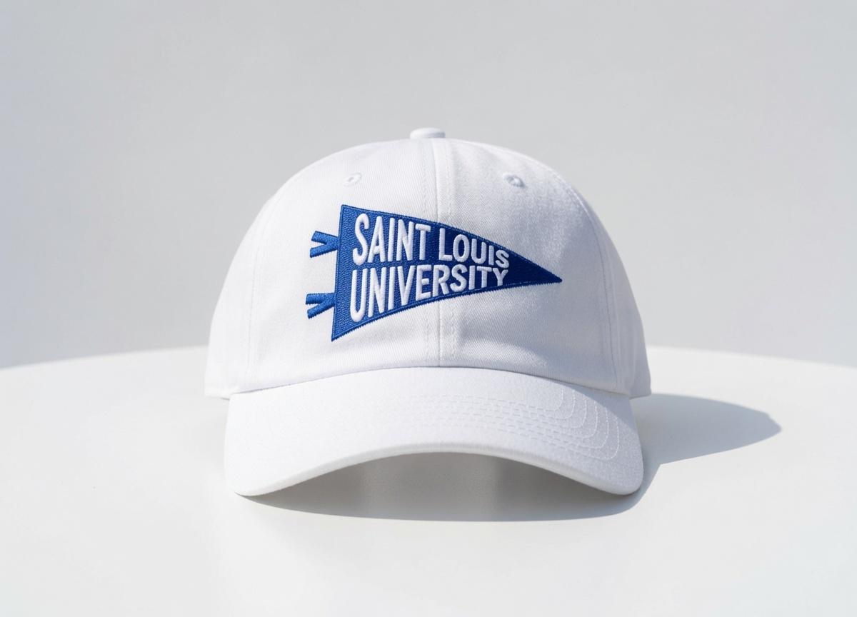 Custom College Pennant Embroidered Hat - Personalized Campus Spirit Cap