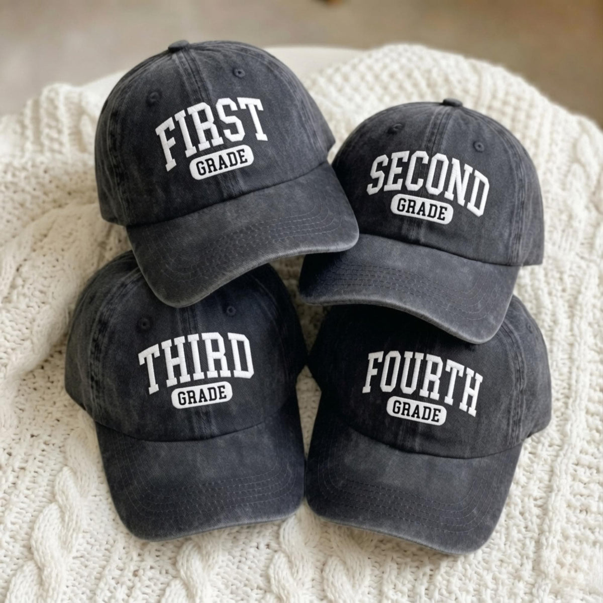 Personalized Grade Level Teacher Hat, Custom Embroidered Baseball Cap, Back to School Gift