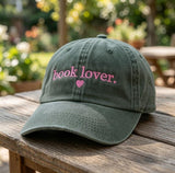 Custom Book Lover Hat, Embroidered Reader Cap, Personalized Bookish Gift, Cute Reading Hat, Custom Side Name Cap, Library Hat Book Club Gift