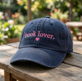 Custom Book Lover Hat, Embroidered Reader Cap, Personalized Bookish Gift, Cute Reading Hat, Custom Side Name Cap, Library Hat Book Club Gift