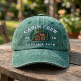 Custom Cabin Crew Hat, Personalized Bachelorette Trip Cap, Mountain Cabin Hat, Custom Bachelorette Party Gift, Camping Trip Cap, Bride Hat