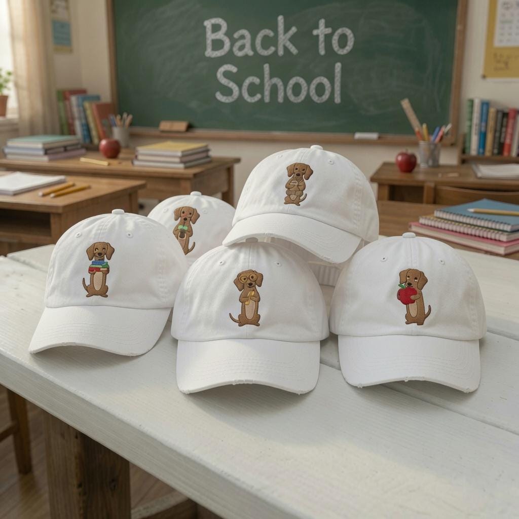 Ghost Dachshund Embroidered Hat, Cute Halloween Dog Baseball Cap, Pet Lover Gift
