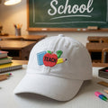 Custom Apple Teacher Embroidered Hat, Personalized Educator Baseball Cap, Teacher Appreciation Gift