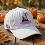 Custom Witch Hat Embroidered Baseball Cap - Personalized Witchy Squad Hat