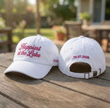 Custom Happiest at the Lake Hat, Embroidered Lake Trip Cap, Personalized Lake House Gift, Summer Vacation Cap, Custom Date Dad Hat