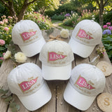 Custom Camp Pennant Embroidered Hat, Personalized Bachelorette Party Baseball Cap, Girls Trip Gift