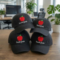 Custom Grade Apple Teacher Embroidered Hat, Personalized Elementary School Baseball Cap