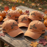 Witchy Halloween Embroidered Hat, Gothic Fall Baseball Cap, Spooky Season Gift