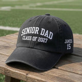 Senior Mom & Dad Class of 2027 Embroidered Hat - Graduate Family Baseball Cap