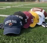Senior Football Mom & Dad Embroidered Cap - Varsity Senior Night Sports Hat