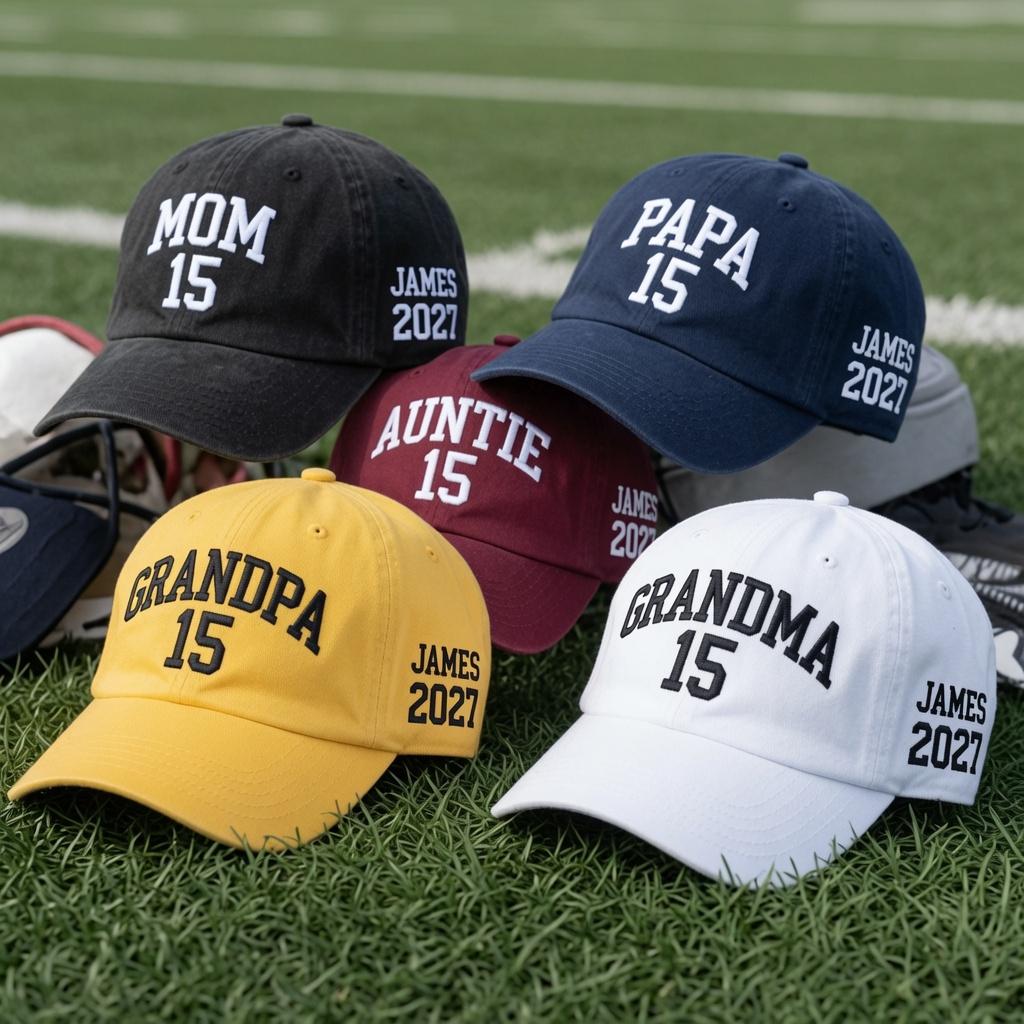 Custom Family Member Embroidered Hat - Matching Mom, Dad & Grandparent Cap