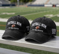 Custom Football Mom Embroidered Cap Set, The Final Quarter Varsity Baseball Hat, Senior Night Sports Dad Cap, Football Season Hat