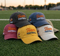 Custom Team Football Embroidered Hat - Retro Varsity Game Day Cap