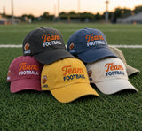 Custom Team Football Embroidered Hat - Retro Varsity Game Day Cap