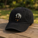 Custom Halloween Multi-Icon Embroidered Hat - Ghost, Pumpkin & Bat Spooky Cap