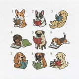 Reading Dog Embroidered Hat, Cute Puppy Book Lover Baseball Cap, Reader Gift