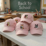 Reading Dog Embroidered Hat, Cute Puppy Book Lover Baseball Cap, Reader Gift