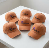 Custom Family Halloween Embroidered Hat, Personalized Witch Hat Mama Dad Brother Sister Baseball Cap, Spooky Season Green Dad Hat Gift