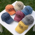 Custom Family Halloween Embroidered Hat, Personalized Mama Dad Auntie Nana Bat Baseball Cap, Washed Vintage Spooky Season Dad Hat Gift