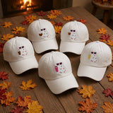 Summer Ghost Embroidered Hat, Iced Coffee Boba Tea Ghost Baseball Cap, Cute Beach Gift