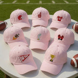 Personalized Football Embroidered Hat, Custom Helmet Trophy Baseball Cap, Game Day Sports Gift