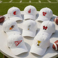 Personalized Football Embroidered Hat, Custom Helmet Trophy Baseball Cap, Game Day Sports Gift