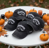 Custom Goosebumps Hat, Embroidered Bat Cap, Spooky Season Gift, Personalized Side Name Hat, Halloween Dad Hat, Fall Aesthetic Cap