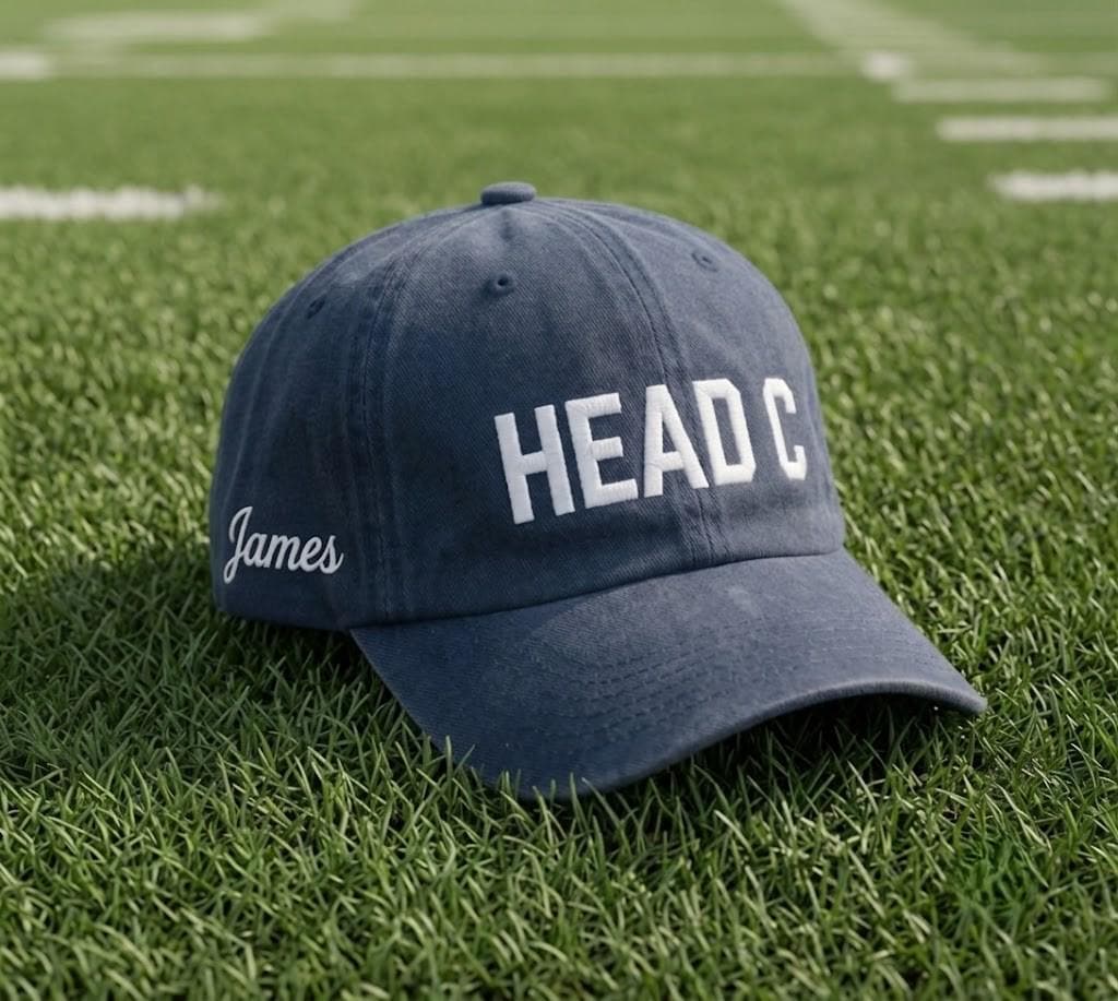 Embroidered Hat Custom Coach Baseball, Personalized Assistant Head Coach Manager Dad Hat, Sports Team Staff Appreciation Gift Cap
