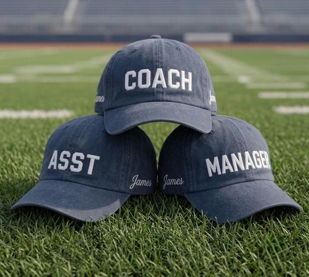 Embroidered Hat Custom Coach Baseball, Personalized Assistant Head Coach Manager Dad Hat, Sports Team Staff Appreciation Gift Cap