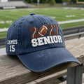 Custom 2027 Senior Football Embroidered Hat - Class of 2027 Game Day Cap