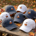 Custom Name Ghost Pumpkin Embroidered Hat, Personalized Halloween Ghost Dad Hat, Cute Spooky Season Baseball Cap, Halloween Gift